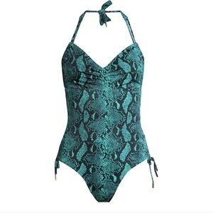 NO Boundaries Exotic Snakeskin Print One-Piece Junior Bathing Suit XL 15-17 NWT